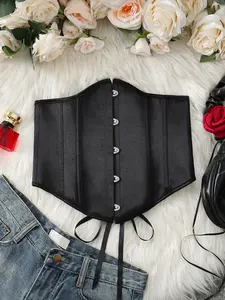 Women's Waist Training Bra, Slimming Shaping Belt, Short Satin Bustier, Adjustable Straps, Comfortable Fit, Perfect for Workout