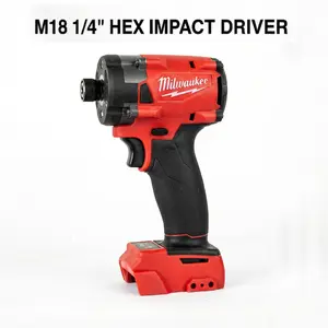 Milwaukee M18 FID3 Cordless Impact Screwdriver, 1/4-inch Hex Actuator, suitable for professional woodworking and electrical installations,  300 Nm torque, 3900 rpm speed, 4400 impacts/min. Includes battery and charger. Kit