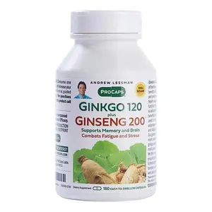 Andrew Lessman Ginkgo 120 Plus Ginseng 200 - 180 Capsules