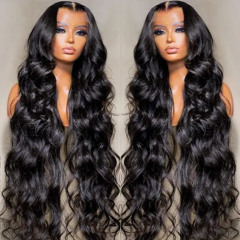 Bling Hair Female 12inch Full Wig, 13x4/13x6 HD Transparent Lace Front, 180 Full Density Body Wave, Pre-Plucked Hairline, Remy Black Human Hair Wigs