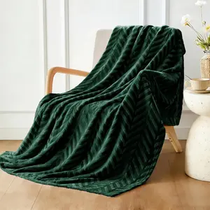 【Summervibes】Whale Flotilla Flannel Fleece Queen/King Size Blanket for Bed, Soft Fluffy Velvet Bedspread Coverlet with Decorative Chevron Pattern for All Season, Warm and Lightweight, 90x104/90 Inch,