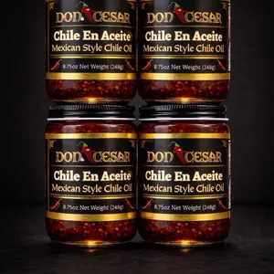 Don Cesar Chile En Aceite 4 Pack | Mexican Style Chile Oil Family Bundle