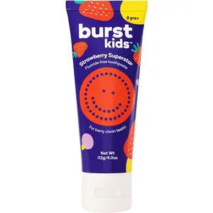 BURST Fluoride Free Strawberry Junior Toothpaste- Great Tasting Anticavity,Dye Free,Vegan, Great Flavor, With Nano Hydroxyapatite BURST Fluoride Free Strawberry Junior Toothpaste- Great Tasting Anticavity,Dye Free,Vegan, Great Flavor, With Nano Hydroxyapatite