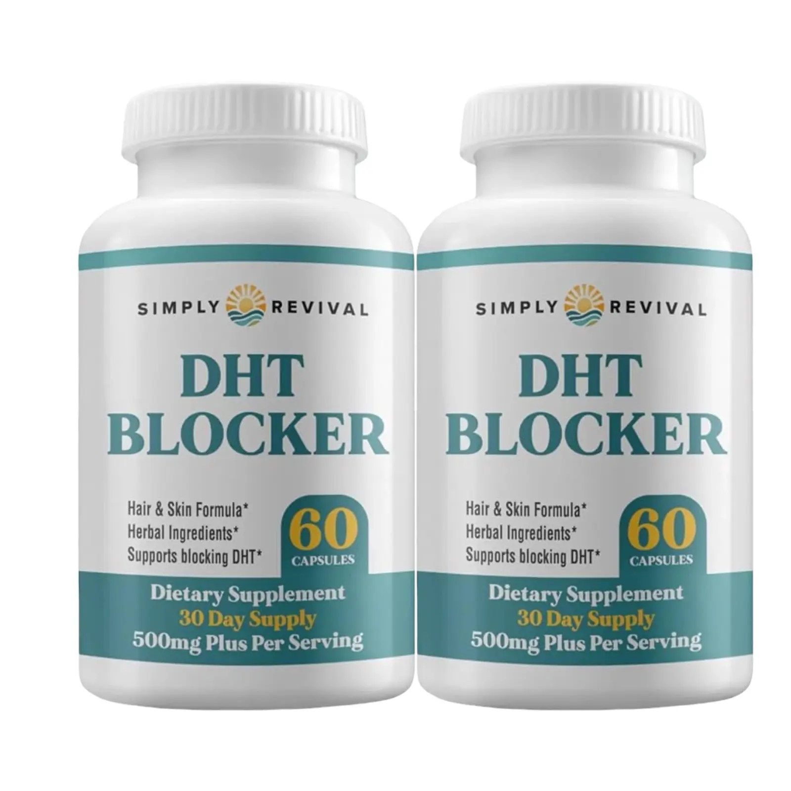 2-Pack Simply Revival DHT Blocker - Promote Healthy Hair Growth - 120 Capsules