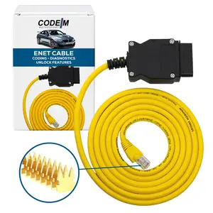 ENET Cable OBD2 for BMW F G i Series Coding, E SYS ISTA+ ICOM Bootmod3 Bimmercode Compatible, Heavy Duty Cable, for CarPlay Activation OEM RJ45
