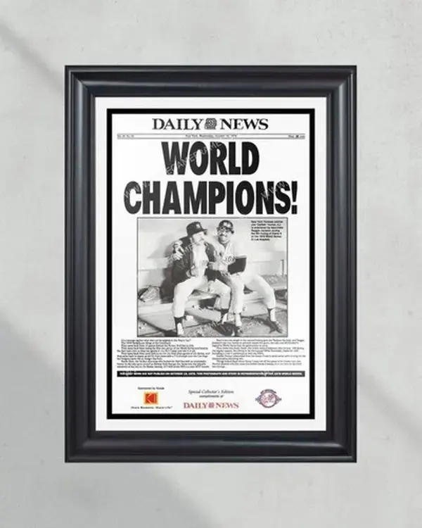 1978 New York Yankees World Series Champions Front Page Newspaper Poster Print - NO FRAME