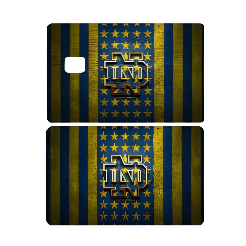 ND Fighting Irish Flag credit card sticker cash app card design
