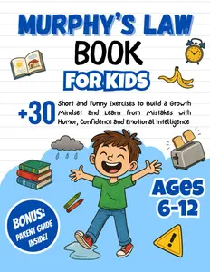 Murphy’s Law Book for Kids: +30 Short and Funny Exercises to Build a Growth Mindset and Learn from Mistakes with Humor, Confidence=