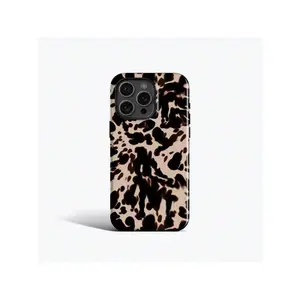 Beige & Blonde Tortoise Shell Polycarbonate Cellphone Case - Shockproof, Protective, Durable Mobile Phone Accessory for iPhone 16 Pro Max, 16, 15 Plus, 14 Pro, 13, 12 Mini, 11 & More Handheld Devices