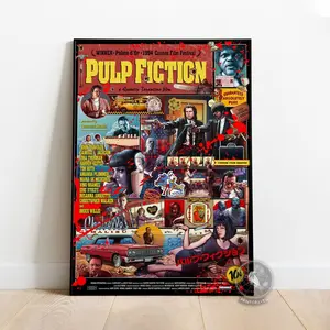 Pulp Fiction Poster | Tarantino Movie Wall Art | Wall Decoration  Movie Poster Print