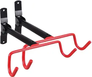 Wall Mount  Hanger 2 Pack Foldable Bicycle Storage Horizontal  Rack  Hook for Garage Indoor Shed with Screws