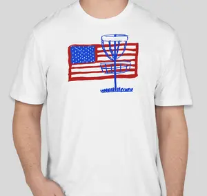Just Throw Better Disc Golf Merica Tee Shirt t shirt graphic tee Menswear Top