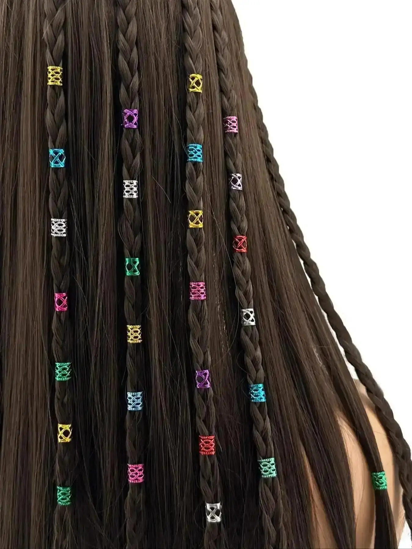 2026 New Model Colorful Hollow Out Design Hair Rings, Fashionable Jewelry for Braids, Dreadlocks Beads Women and Girls, Decorations Trendy Fashion Classy Stylish Gift Stunning Style Perfect Chic Charming Exquisite Great