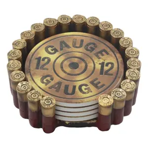 Western 12 Gauge Shotgun Shells Hunter's Ammo Round Coaster Set With 4 Coasters