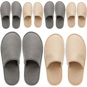 6 Pairs Spa Slippers L code Non Slip Disposable Slippers For Guest, Washable Reusable, Which Can Be Used As Women Men, House, Indoor, Bathroom, Bedroom, Hotel, Bride Slippers - Home Improvement.