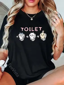 100% Cotton Toilet Time Chikawa Meme Tee T-Shirt
