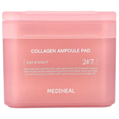 MEDIHEAL Collagen Ampoule Pad, 100 Pads, 5.74 fl oz (170 ml)