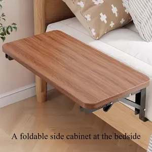 Foldable Minimalist Nightstand, Space Saving Side Storage Cabinet, Perfect for Bedroom and Rental House, Compact Sturdy Side Table, Multifunctional Bedside Storage Rack for Small Apartment