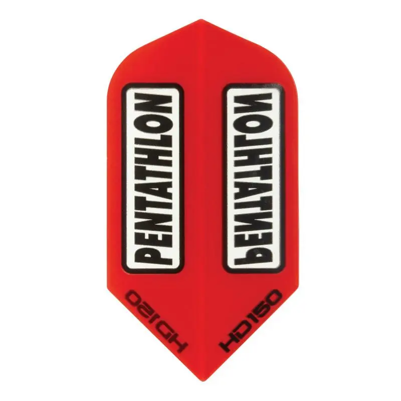 HD150 Model Slim Dart Flights, Red Design with White Text, for Professional Dart Players & Flight Simulation Enthusiasts