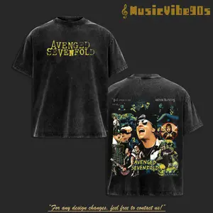 [Vibe90s] ReTro Vintage Avenged Sevenfold Inspired Band T-Shirt , North American Tour 2026 A7X Tee , Rock Band Shirt , Washed Oversized T-Shirt , Rock Band Shirt, Rock Music Lover Shirt, Vintage Band Shirts, Top Men's and Women's Clothing