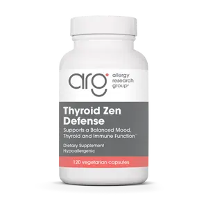 Allergy Research Group Thyroid Zen Defense - Selenium Myo-Inositol Supplement, Thyroid Support for Women & Men, Immune Health Support, Hormone Balance & Calm with Myoinositol