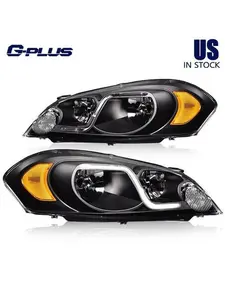 Fit For 2006-2013 Impala/2006-07 Monte Carlo Amber Reflector LED Headlights