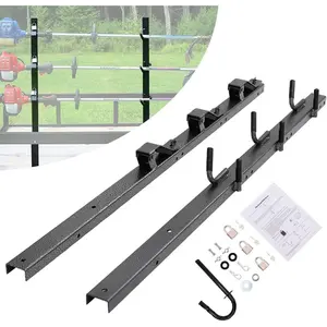 3 Place Open Landscape Trailer Trimmer Rack with Locks, Secure Storage Holder for Weed Eater, Lawn Care Equipment Organizer |   Outdoor Power Tool Holder, Garden Trailer Rack, Heavy-Duty Utility Rack for Yard Maintenance