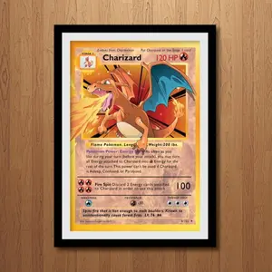 Art Print Charizard: Giant Card Art Print, Artistic Decor, Gift Perfect Idea, Unframed Wall Art, Home Decor