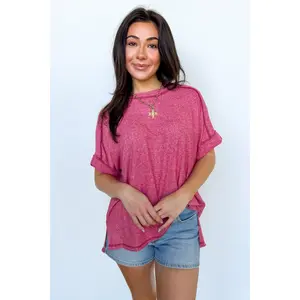 Sunday Muse Melange High Low Tee - BACK IN STOCK