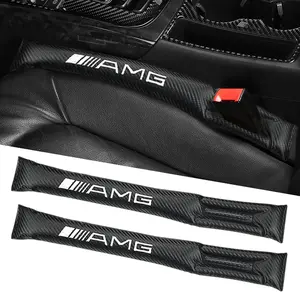 Amg Logo High-End Leather Car Gap Filler, 1/2 Piece Set, Fits Mercedes Benz Amg A/b/c/e/s Class, Interior Decoration Upgrade