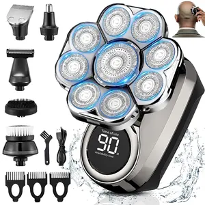 9D Electric Razor for Men – USB Rechargeable, Wet & Dry, Smooth Close Shaving with 6-in-1 Maintenance Kit