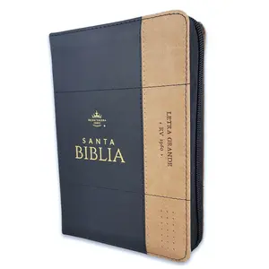 Biblia con Cierre Portátil 12 puntos RV1960 imit piel negro y café con índice