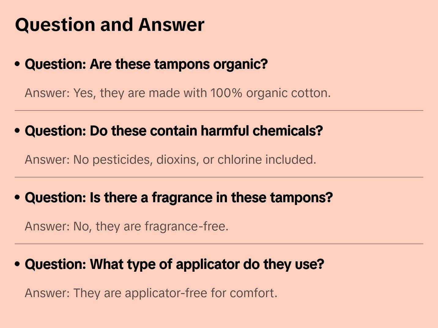 The Comfort Fit Tampon- Applicator Free