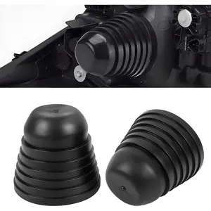 2PCS Car Headlight Dust Covers, 4 Inch Dustproof Rubber Headlight Cover for 68/75/80/85/90/95/100/105mm Bulbs, Waterproof Auto Headlamp Seal Cap Protector for Most Vehicles