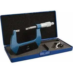 Mechanical Metal Blade Micrometer, Value Collection 600-1812, 0.0276in Thickness Measure, Ratchet Thimble, Precision Diagnostic Tool for Automotive & Motorcycle Car Repair
