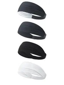 Solid Color Breathable Hair Band, High Stretch Hair Band for Women & Men, Sweat Absorbing Hair Band for Running, Outdoor, Tennis, Fitness, Sports Headband