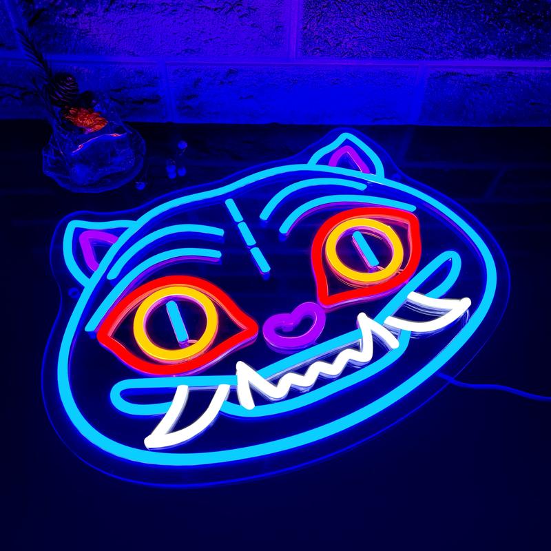 Demon Hunters Neon Sign Tiger LED Neon Sign hunter Neon Signs for Wall Decor, mystical fantasy Gaming Neon Sign, Led Neon Lights