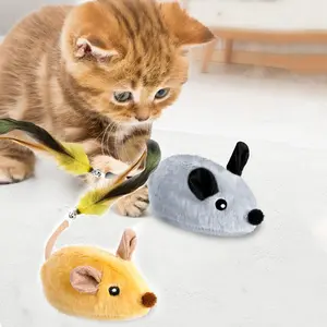 Interactive Cat Toy USB Rechargeable Moving Mouse, Touch Control, Realistic Design, Suitable for All Cats, Indoor Play
