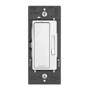 Legrand RHCL453PW radiant Paddle and Slider CFL/LED Dimmer Switch, 450W LED, Single-Pole/3-Way, White