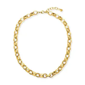 Stainless Steel Large Loop Chain Necklace S1N006G