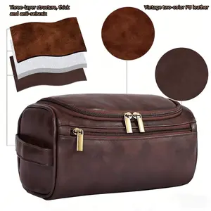 Large Capacity Men's Travel Organizer Bag, Travel Essentials, Zipper Portable Bathroom Kit Storage, Multi-Functional Lightweight Gift for Father's Day, Multifunctional Toiletry Bag