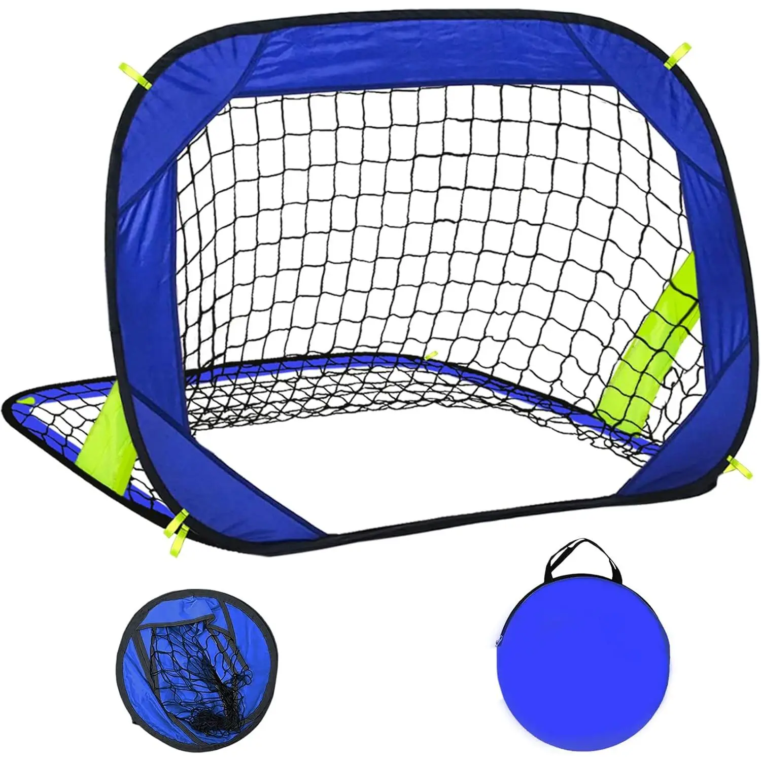 Pop Up Soccer Goals Nets for Backyard Beach Soccer  Net Mini Portable Foldable Lightweight Indoor + Outdoor Football Goal with Carry Bag