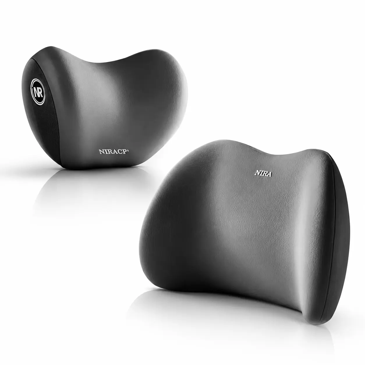 Orthopedic Memory Foam Headrest & Lumbar Support Pillow, Adjustable Padded Backrest with Secure Strap, Reduces Neck Tension for Office/Car Seats, Home Supplies Cushion