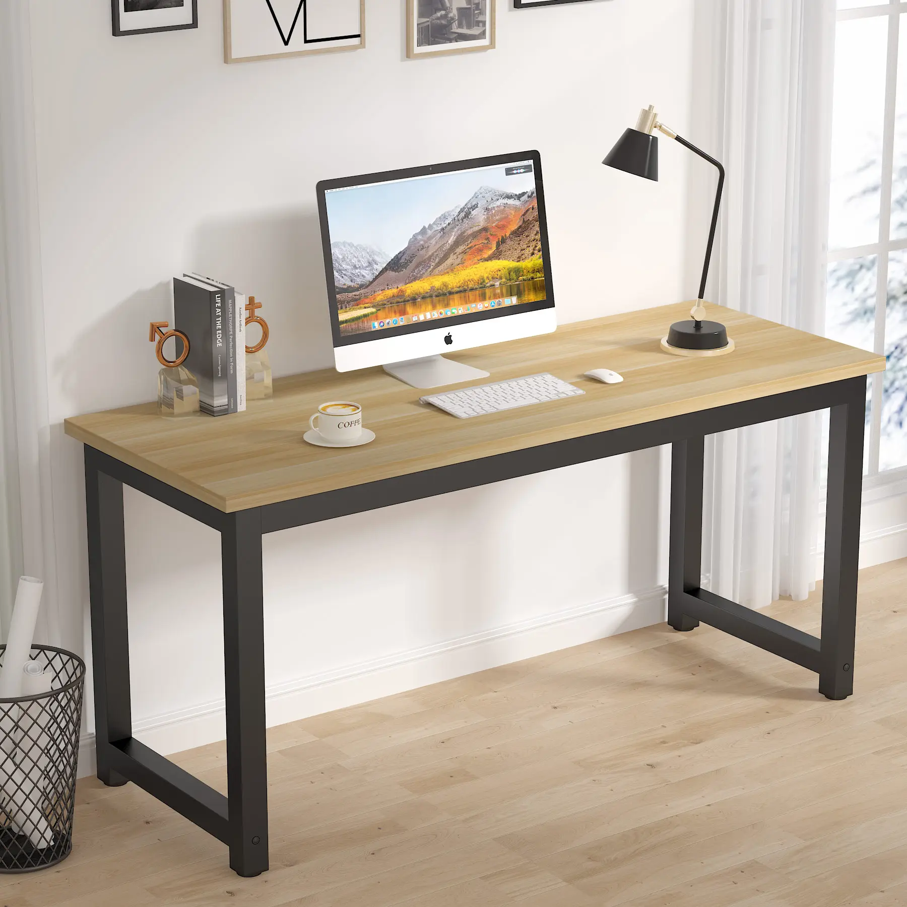 Tribesigns 47" Office Desk Computer Table Modern Simple Computer Desk, Study Writing Study Desk Workstation for Home Office