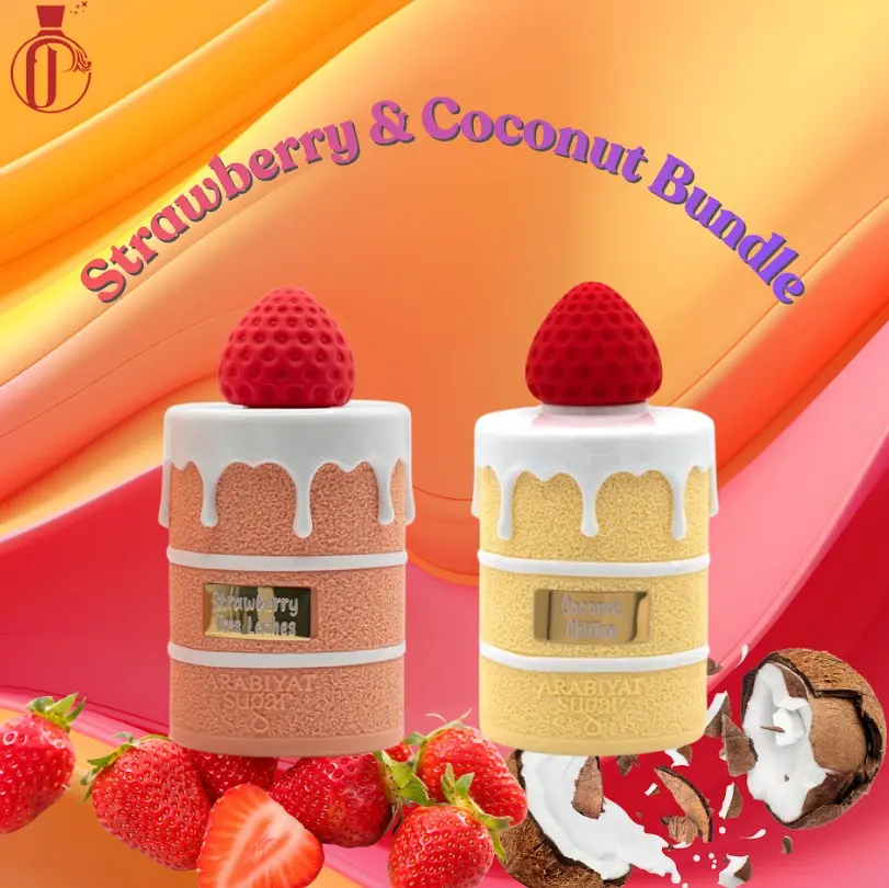 Arabiyat | Coconut Chiffon + Strawberry Tres Leches | Eau De Parfum | 100 ML | Women's Fragrance | Sweet - Strawberry & Coconut Notes