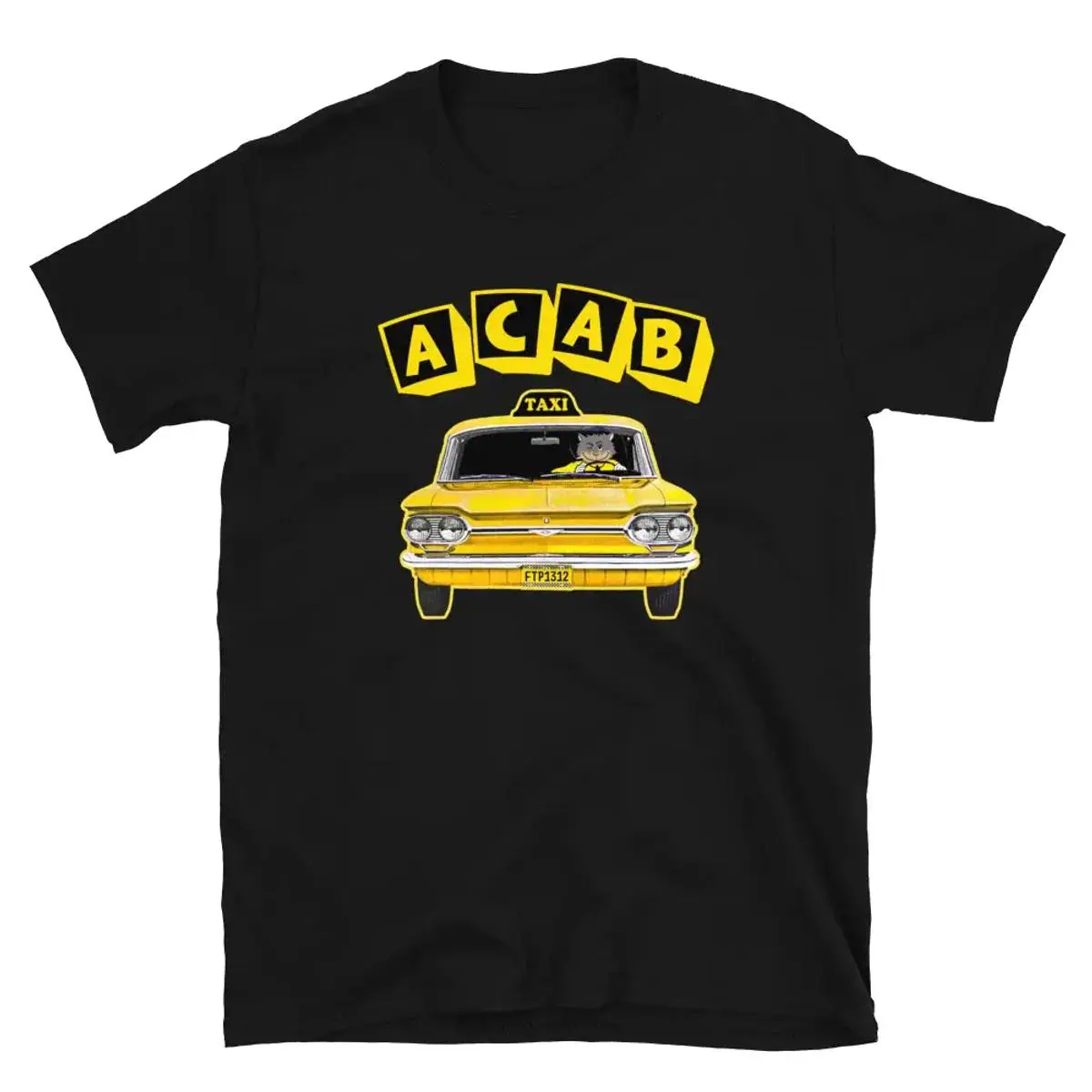Acab Cat Taxi Shirt, Fashion Cotton, Full Colors, Full Sizes, For Men, For Women Lightweight Relaxed Tee for Men & Women