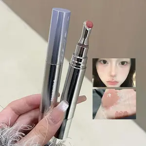 Natural Glossy Finish Lip Glaze Stick, 1pc Moisturizing Lip Gloss, Plumping Lip Sticks for Women & Girls, Lip Makeup Supplies, Gloss Lipgloss