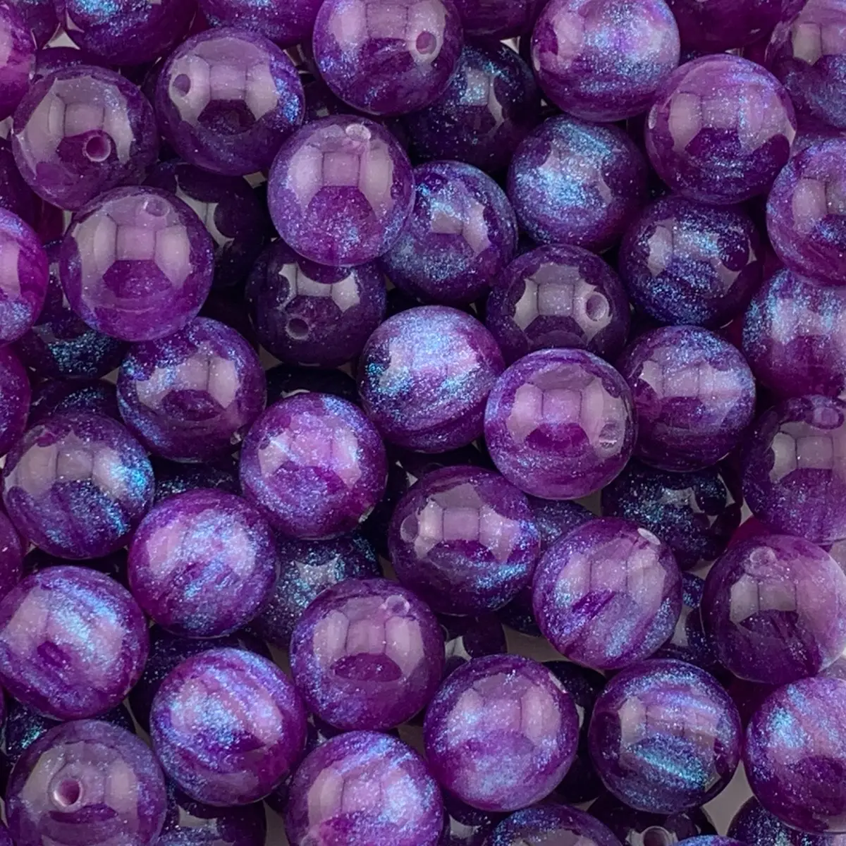 M4-Fancy Glitter build your mix by Color 6pk 16mm Beads for Beadable Pens and Key Chains - Colorful and Glittery