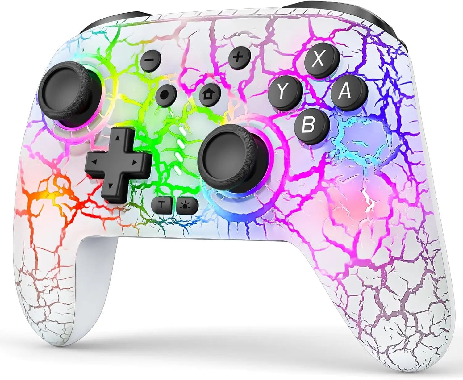Pro Controller  Control - Compatible with  /OLED/Lite, 1000mAh Rechargeable  Controllers with 9 Colors LED, Wake Up, Turbo, Vibration