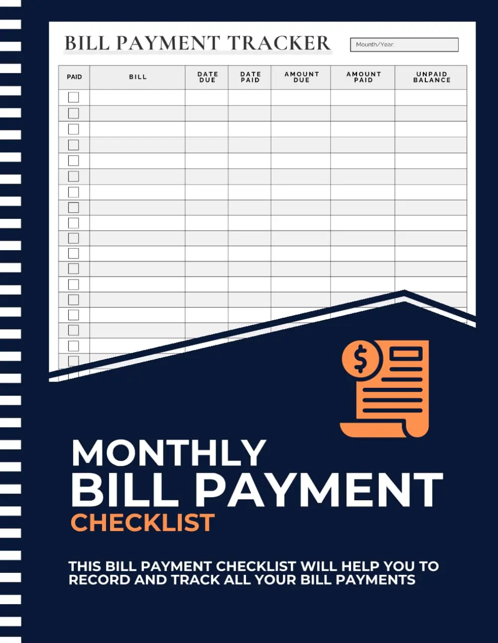 Bill Tracker Notebook: Monthly Bill Payment Checklist | Expense and Bill Tracker - (8,5'' x 11'' 100+ Pages) Paperback – July 8, 2024